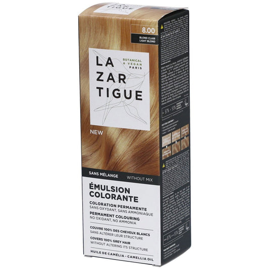 Lazartigue, La Couleur Absolue, Permanent Hair Dye, 8.00 Light Blond, 60 ml