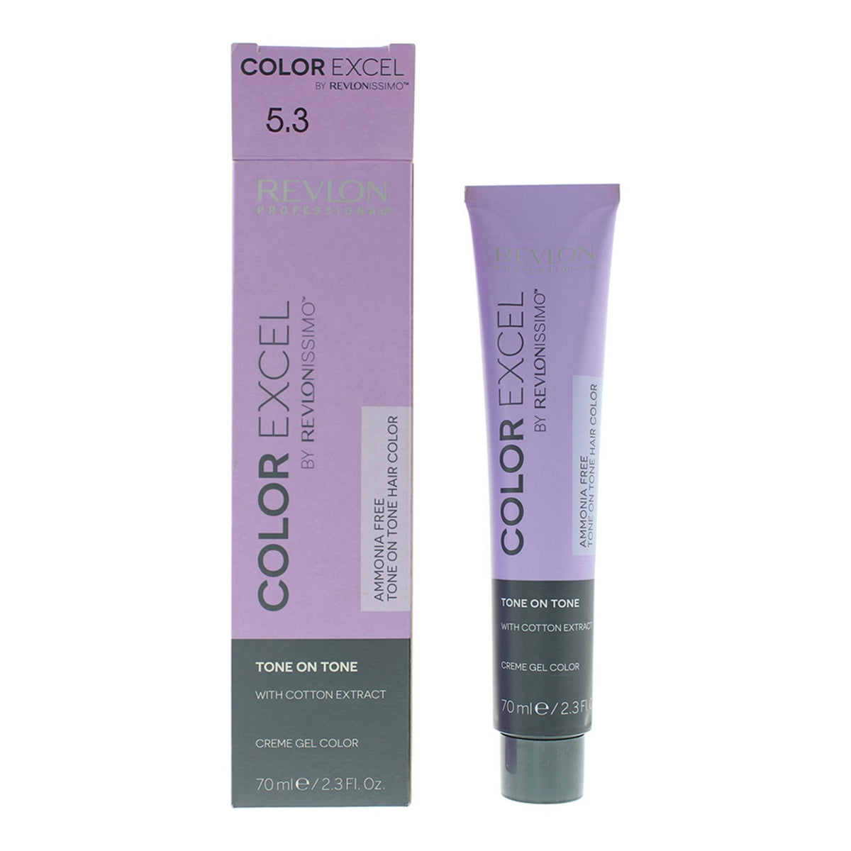 Revlon, Color Excel, Permanent Hair Dye, 5.3 Light Golden Brown, 70 ml