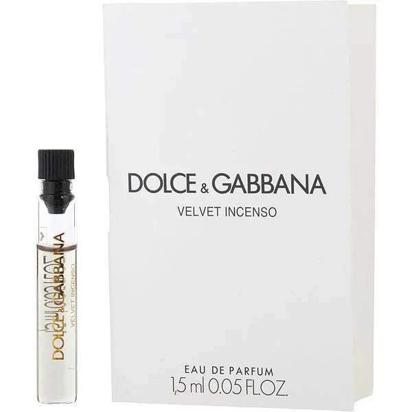 Velvet Incenso By Dolce & Gabbana 1.5ml 0.05 fl. o.z. επίσημο δείγμα αρώματος,  Velvet Incenso By Dolce & Gabbana 1.5ml 0.05 fl. o.z. oficjalna próbka perfum,  Velvet Incenso By Dolce & Gabbana 1.5ml 0.05 fl. o.z. официальный образец духов,  Velvet Incenso By Dolce & Gabbana 1.5ml 0.05 fl. o.z. uradni vzorec parfuma