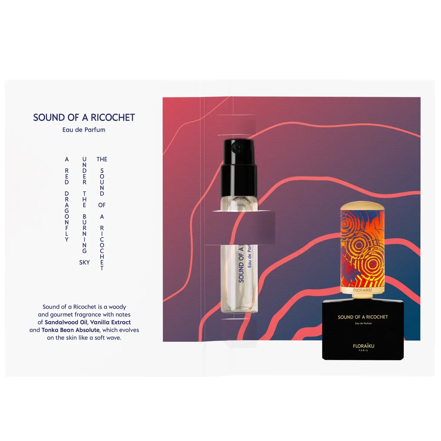 official perfume sample of Floraiku Sound OF A Ricochet fragrance 1.5ml 0.05 fl. oz.